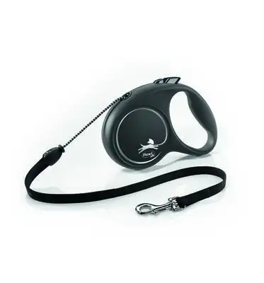 Купить flexi рулетка-трос для собак, черная, black design cord black