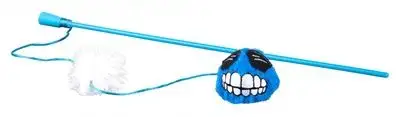 Купить rogz дразнилка для кошек для плюшевый мячик fluffy grinz с кошачьей мятой, синий