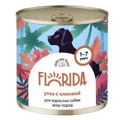Купить florida консервы для собак "Утка с клюквой"