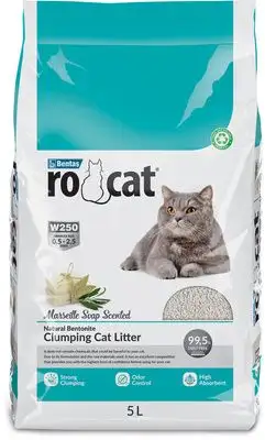 Купить ro cat комкующийся наполнитель для кошек с ароматом марсельского мыла, без пыли, пакет