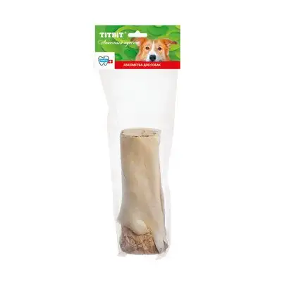 Купить titbit лакомство для собак голень говяжья большая (в мягкой уп-ке), 20см