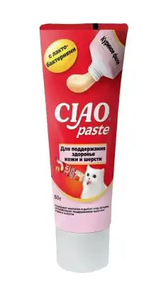 Купить inaba paste паста для кошек для поддержания здоровья кожи и шерсти со вкусом куриного филе