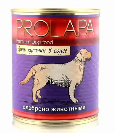 Купить prolapa premium консервы для собак дичь кусочки в соусе