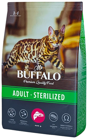 Купить mr.buffalo сухой корм для стерилизованных кошек, лосось