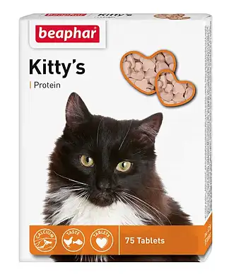 Beaphar Kitty's Protein витаминизированное лакомство-сердечки для кошек с протеином