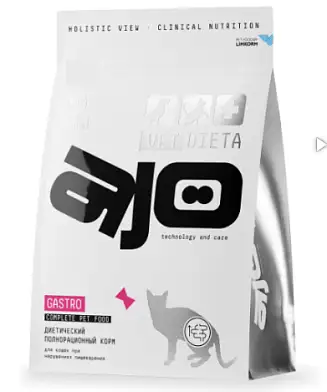 AJO Vet Dieta Gastro Сухой корм для кошек при нарушениях пищеварения