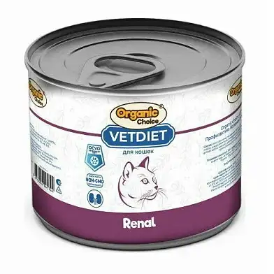 Organic Сhoice VET Renal консервы  для взрослых кошек профилактика болезней почек