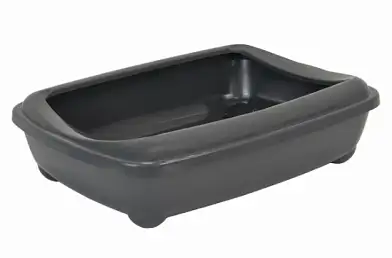 Yami-Yami Туалет для кошек породы Мейн-кун глубокий, большой (под наполнитель), серый