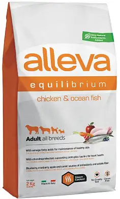 Alleva Equilibrium All Day Maintenance Chicken & Ocean Fish Adult All Breeds сухой корм для взрослых собак всех пород с курицей и океанической рыбой