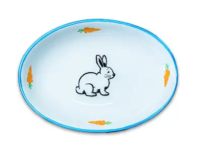 Mr.Kranch Миска керамическая для грызунов Голубая с зайчиком